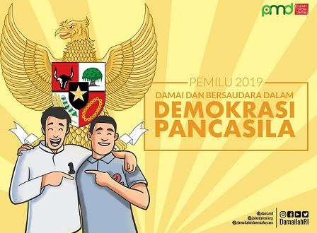Pemilu 2019; Damai dan Bersaudara dalam Demokrasi Pancasila