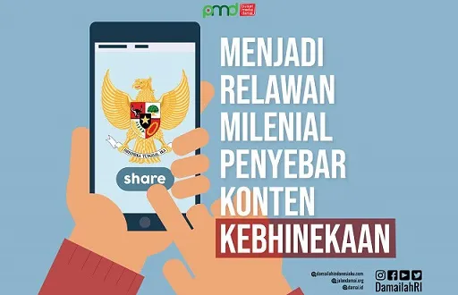 Menjadi Relawan Milenial Penyebar Konten Kebhinekaan